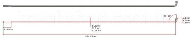 Вигнуті спиці DT Swiss Сhampion 2.0 x 269 мм - 100шт [Black]
