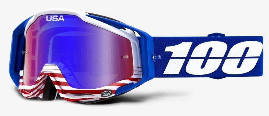 Маска 100% RACECRAFT Goggle Anthem - Mirror Red/Blue Lens