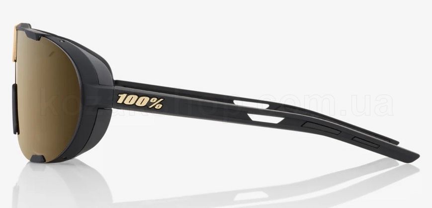 Очки Ride 100% WESTCRAFT+ - Soft Tact Black - Gold Mirror Lens, Mirror Lens