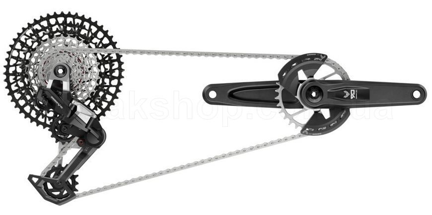 Групсет SRAM Eagle 90 DUB (Rear Der, Trigger Shifter w Clamp, Crankset DUB MTB Wide 170 w DM 32t T-TYPE Chainring w/2 guards, GX T-Type chain 126l, CS XS-1275 BLK 10-52t)