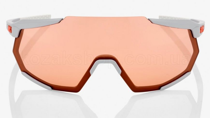 Велосипедные очки Ride 100% RACETRAP - Soft Tact Stone Grey - HiPER Coral Lens, Mirror Lens