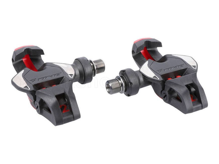 Контактные педали TIME XPro 12 road pedal, including ICLIC free cleats, Black/Red