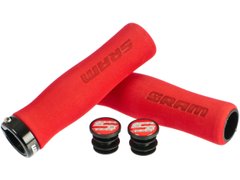 Грипсы SRAM Locking Grips Contour Foam 129mm Red with Single Black Clamp and End Plugs