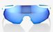 Велосипедные очки Ride 100% RACETRAP - SE Movistar Team White - HiPER Blue Multilayer Mirror Lens, Mirror Lens