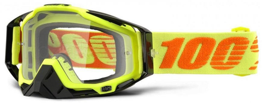 Маска 100% RACECRAFT Goggle Attack Yellow - Clear Lens