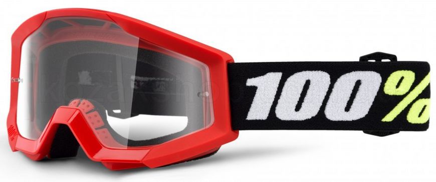 Детская маска Ride 100% STRATA MINI Goggle Red - Clear Lens, Clear Lens