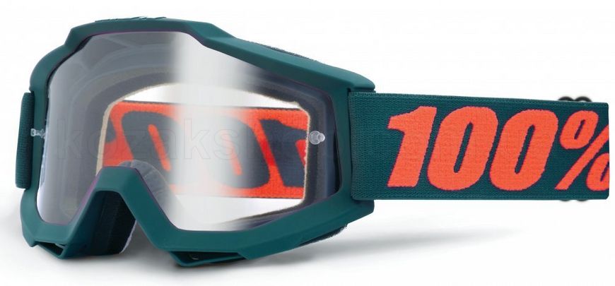 Маска 100% ACCURI Goggle Matte Gunmetal - Clear Lens