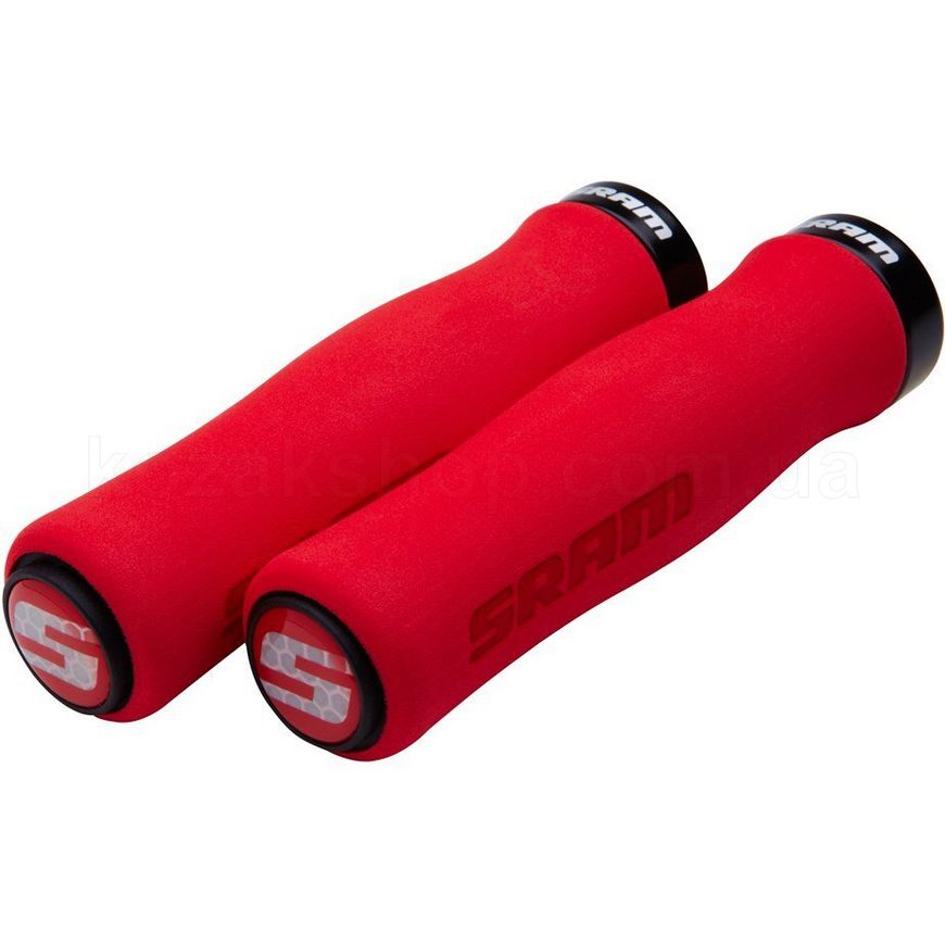 Грипсы SRAM Locking Grips Contour Foam 129mm Red with Single Black Clamp and End Plugs