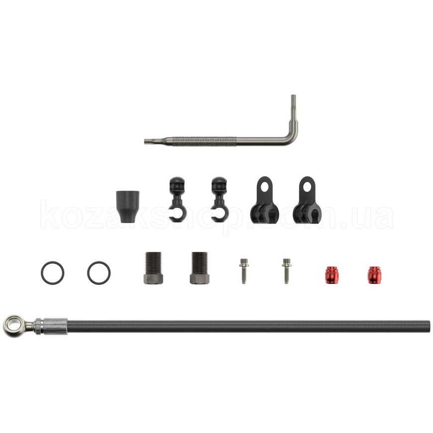 Гидролиния SRAM Disc Brake Hydraulic Hose Kit - Silver Banjo -2000mmBlk (inc. banjo, fittings) - XX,Juicy5/7/,Guide R/RS/RSC/Ult (B1),Guide T(A1),G2 RSC/ULT, MAVEN ULT/SLV (A1) (00.5318.038.000)