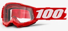 Детская маска 100% ACCURI 2 Youth Goggle Red - Clear Lens