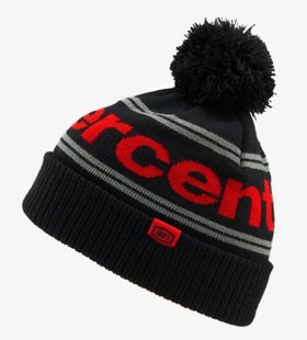 Шапка Ride 100% RISE Cuff Beanie Pom [Black/Red], One Size