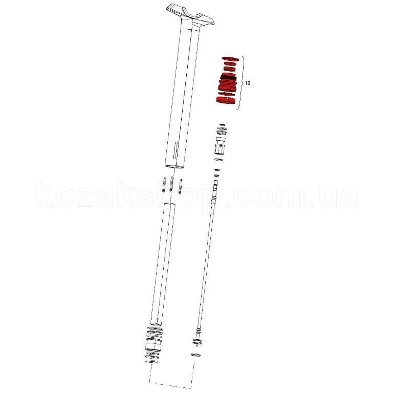 Внутрішня ущільнювальна головка дроппера Rock Shox SEATPOST INNER SEALHEAD - REVERB STEALTH A1-A2 (11.6818.017.020)