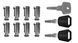 К-т ключів з личинками (8шт) Thule One-Key System 4508 (TH 4508)