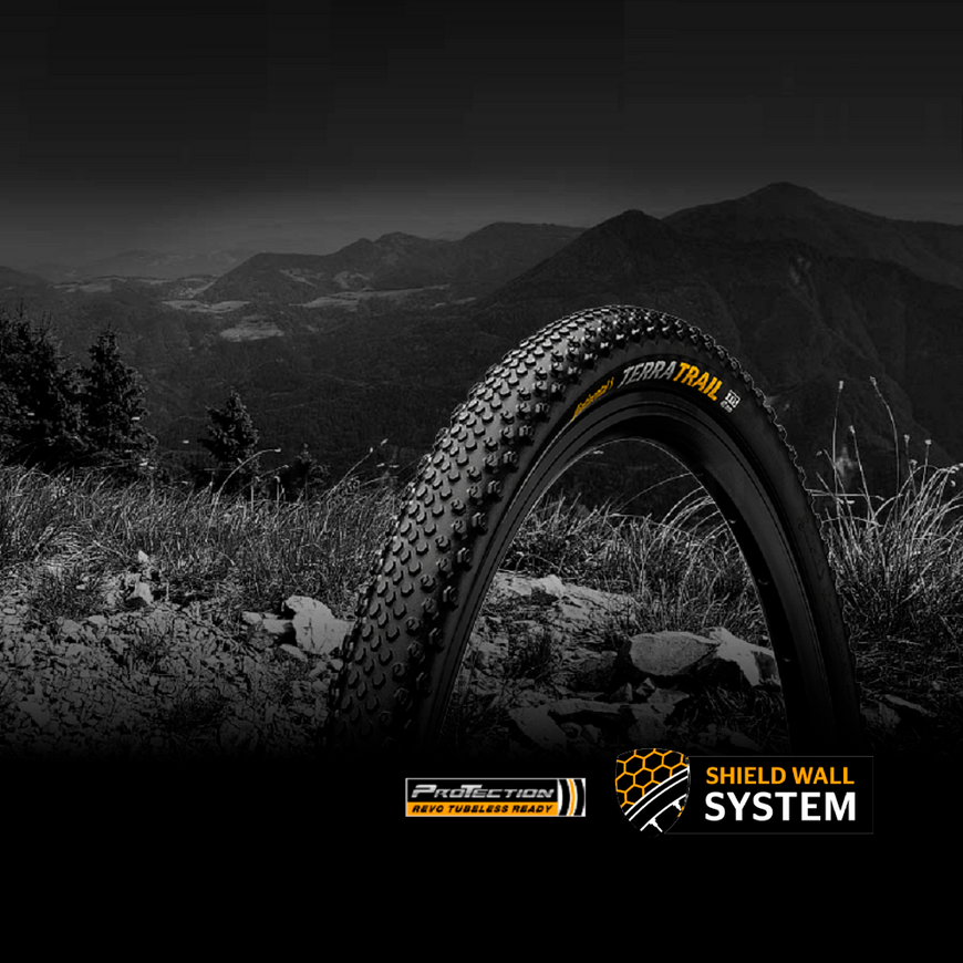 Покрышка Continental Terra Trail ShieldWall 28" | 700 x 40C | 28 x 1.50 черная, складная, skin SL, бескамерная