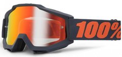 Маска 100% ACCURI Goggle Matte Gunmetal - Mirror Red Lens