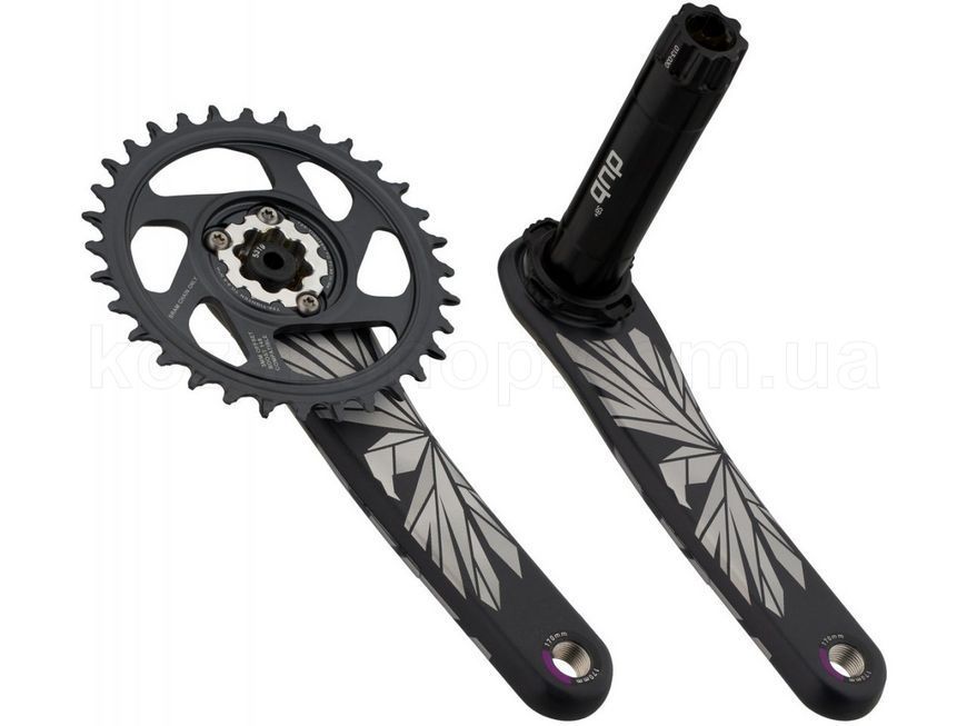 Шатуны SRAM X01 Eagle SuperBoost+ DUB 12s 170 w Direct Mount 32T X-SYNC 2 Chainring Lunar Polar (DUB Cups/Bearings not included) C2