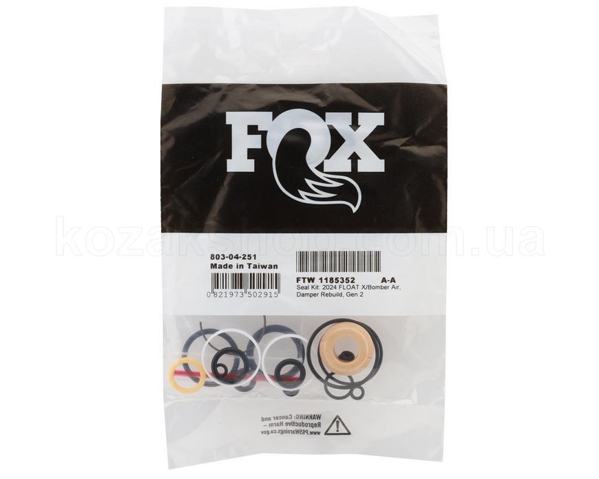 Ремкомплект вилки FOX Seal Kit: 2024 FLOAT X/Bomber Air, Damper Rebuild, Gen 2 (803-04-251)