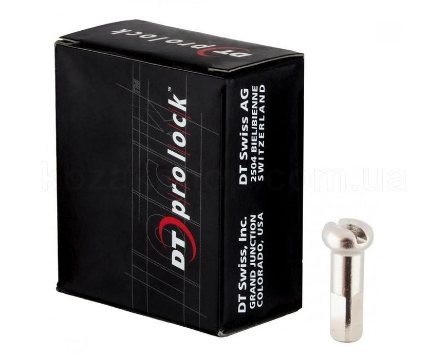 Ніпелі DT Swiss Standard Brass 2.0 x 14 mm Pro Lock 100шт Silver