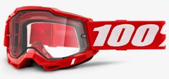 Маска 100% ACCURI 2 Enduro Goggle Red - Clear Dual Lens