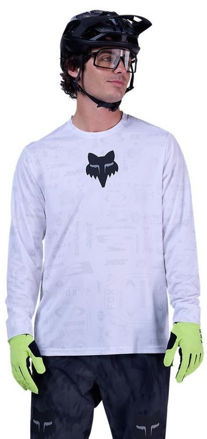 Вело джерси FOX RANGER LS Jersey - LUNAR [White], M