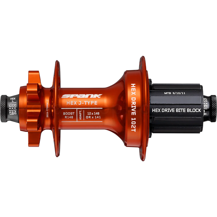 Втулка задняя SPANK HEX J-Type Boost R148 HG 32H, Orange