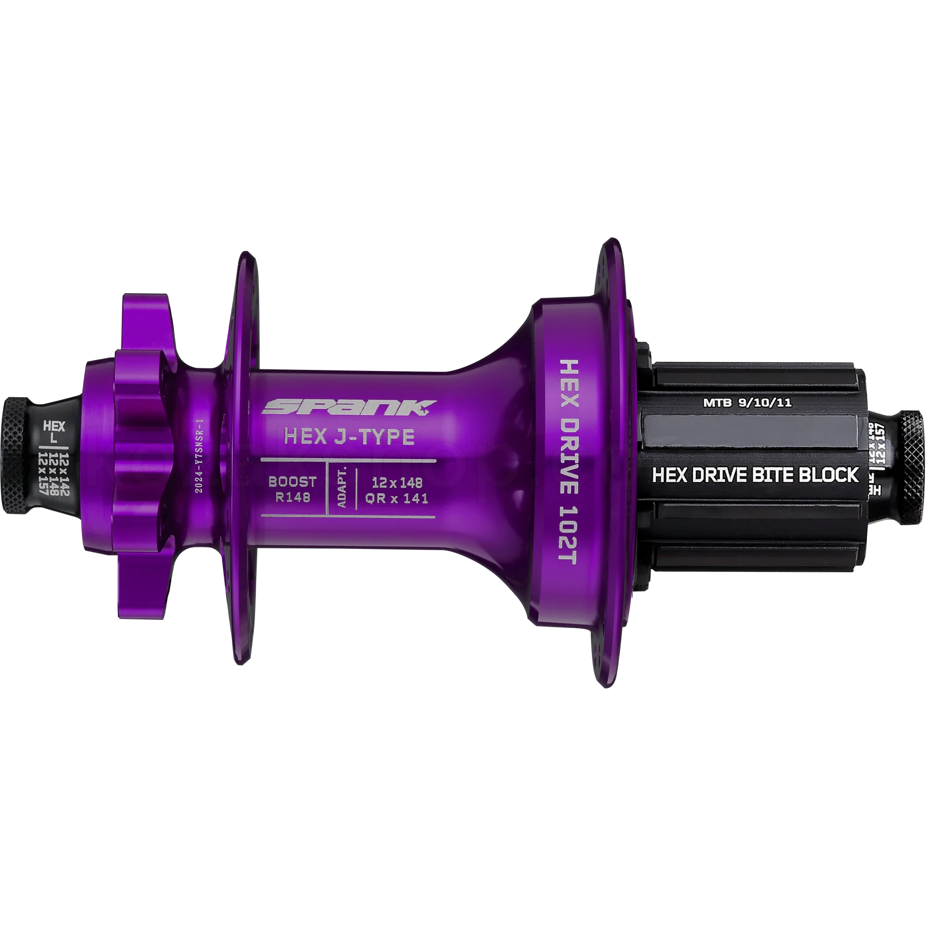 SPANK Moyeu arrière Spank HEX J-Type R135/142 XD, 102T, 32H
