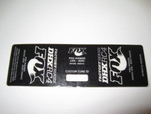 Наклейки на амортизатор FOX 2014 Factory DHX RC4 Reservoir (No Gold) (024-02-491)