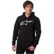 Реглан Alpinestars AGELESS ZIP HOODIE V3 [BLACK/WHITE] - XL