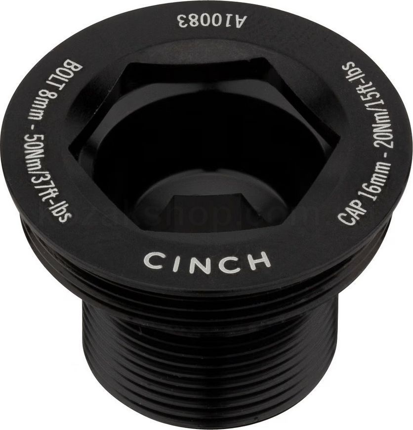 Болт шатунів та вижимне кільце Race Face CINCH Crank Bolt & Puller Cap Set&nbsp;M18 x 15 Matte Black