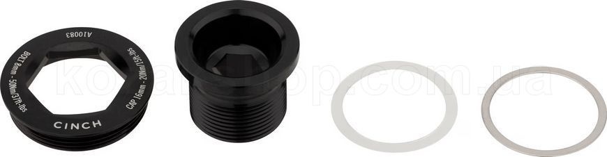 Болт шатунів та вижимне кільце Race Face CINCH Crank Bolt & Puller Cap Set&nbsp;M18 x 15 Matte Black