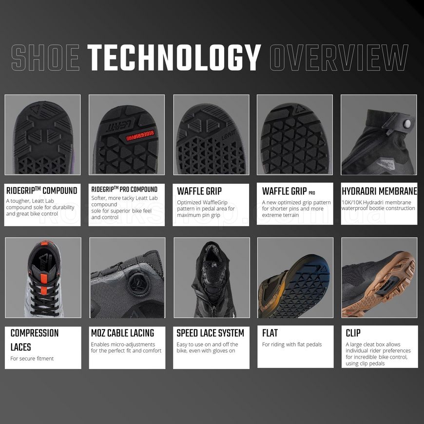 Вело взуття LEATT 2.0 Pro Flat Shoe [Black], 10