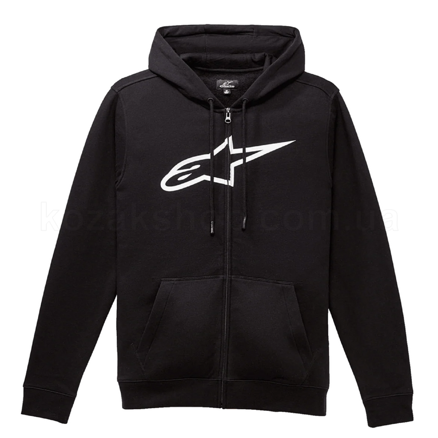 Реглан Alpinestars AGELESS ZIP HOODIE V3 [BLACK/WHITE] - XL
