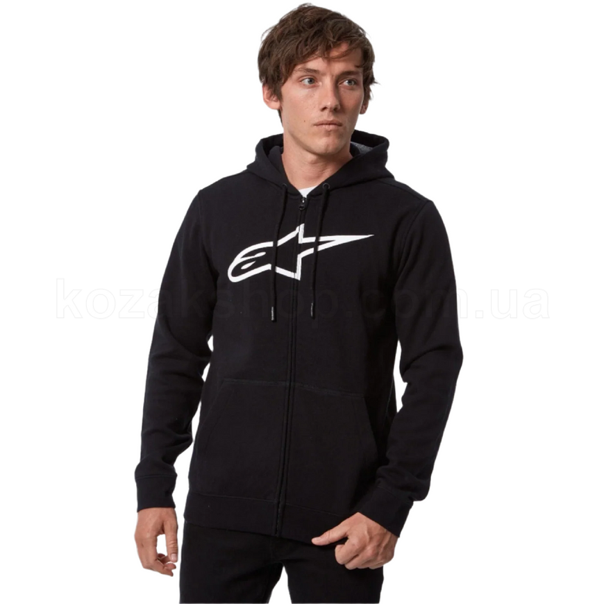 Реглан Alpinestars AGELESS ZIP HOODIE V3 [BLACK/WHITE] - XL