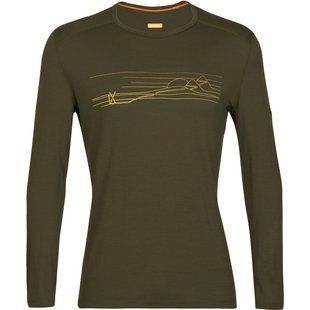 Термокофта Icebreaker 200 Oasis LS Crewe Ski Stripes MEN [LODEN] - S