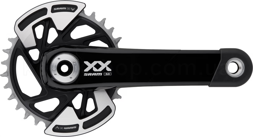 Шатуни SRAM XX Eagle T-Type 32t 165mm Q174 CL55 DUB MTB Wide Black D1 2-guards (BB not included)