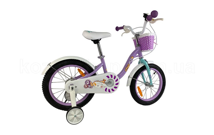 Дитячий велосипед RoyalBaby Chipmunk MM Girls 18", OFFICIAL UA, фіолетовий