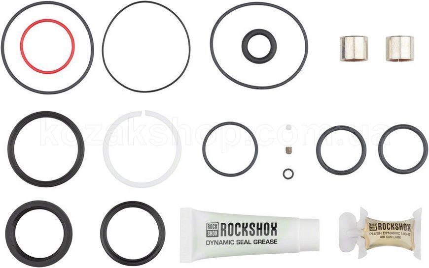 Ремкомплект амортизатора Rock Shox 200 HOUR/1 YEAR SERVICE KIT (AIR CAN, PISTON SEALS, GLIDE RINGS, IFP SEALS, GREASE/OIL) - DELUXE/SUPER DELUXE BASE/SELECT/SELECT+/ULTIMATE/FLIGHT ATTENDANT (2022+) GENERATION-C (00.4318.037.008) (TO BE DISCONTINUED)