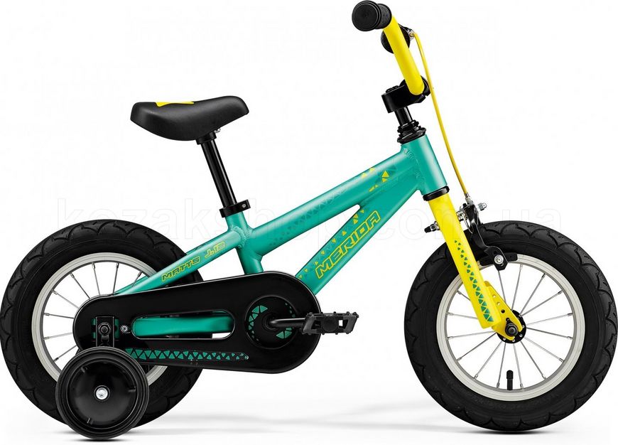 Дитячий велосипед MERIDA MATTS J.12 UNI SILK TEAL (YELLOW / GREEN) 2020