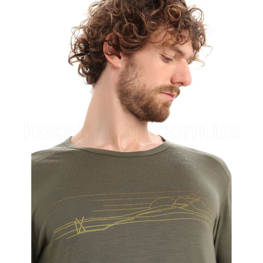 Термокофта Icebreaker 200 Oasis LS Crewe Ski Stripes MEN [LODEN] - XL