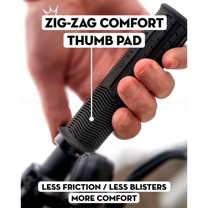 Гріпси Peaty's Monarch Grip Knurl, Thick 32>34mm, Race Control, Black