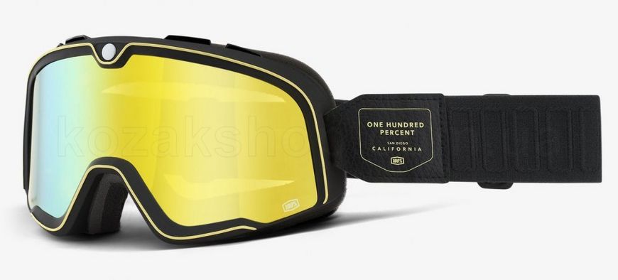 Маска 100% BARSTOW Goggle Caliber - Flash Yellow Lens, Mirror Lens