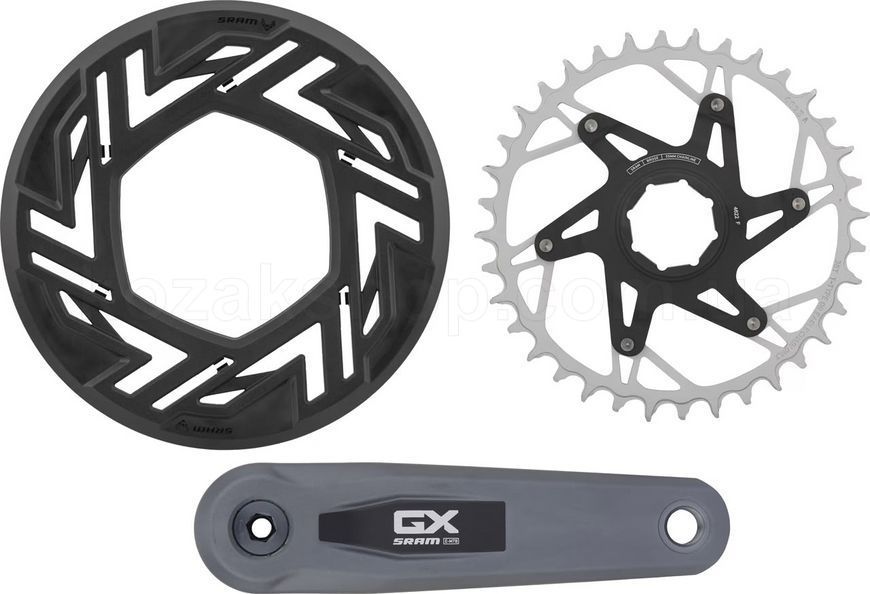 Групсет SRAM GX T-Type Eagle E-MTB Brose Transmission AXS Groupset (RD w/Battery/Charger/Cord, EC POD, FC GX Brose ISIS 160 w/cap, CR T-Type 36T,Clip-on Guard, CN 126l, CS XS-1275 10-52t)
