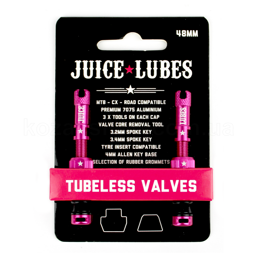 Ніпелі безкамерні Juice Lubes - 48 мм [Slate]