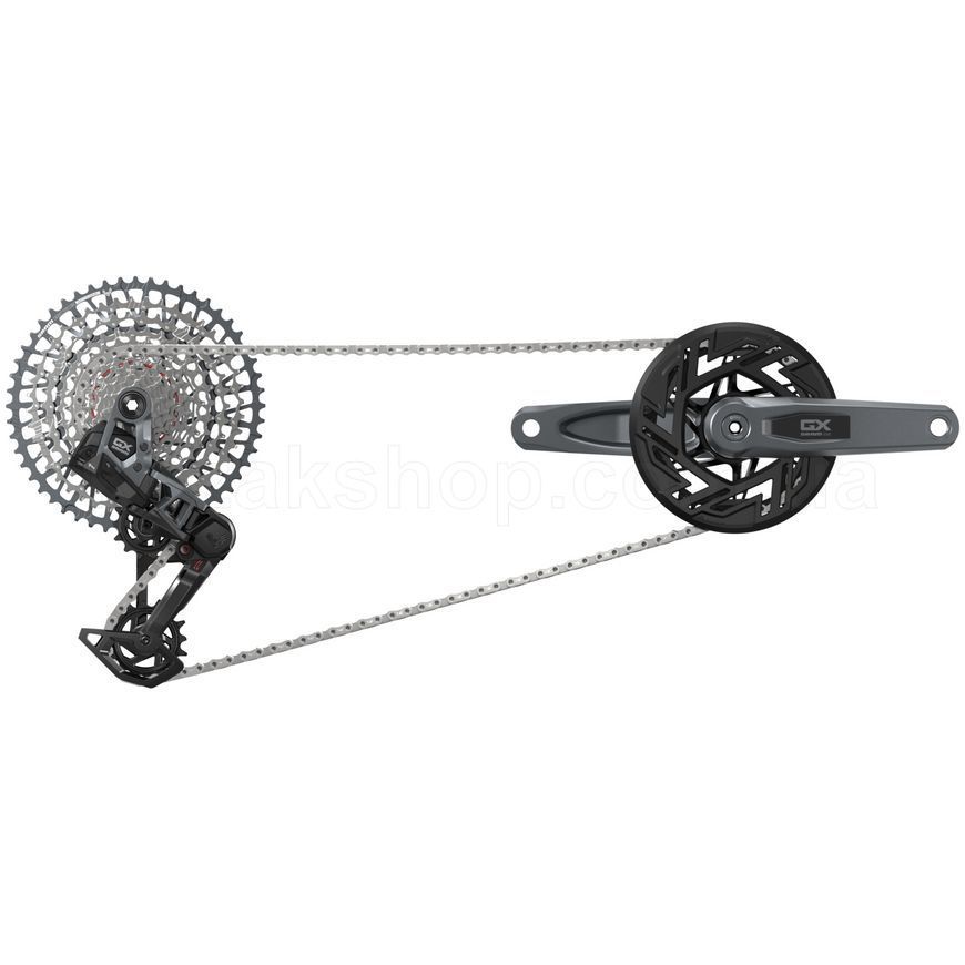 Групсет SRAM GX T-Type Eagle E-MTB Brose Transmission AXS Groupset (RD w/Battery/Charger/Cord, EC POD, FC GX Brose ISIS 160 w/cap, CR T-Type 36T,Clip-on Guard, CN 126l, CS XS-1275 10-52t)