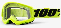 Маска 100% STRATA 2 Goggle Fluo Yellow - Clear Lens, Clear Lens