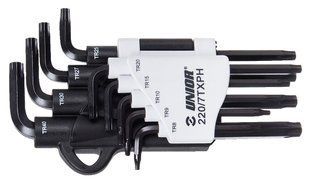 Набір ключів з профілем TORX у пластиковому підвісі TX9-40 Unior Tools