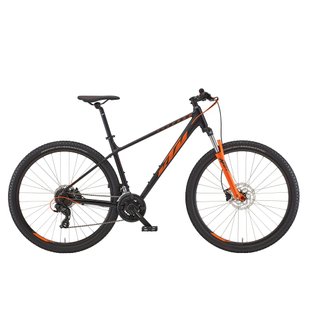 Велосипед KTM CHICAGO 272 27.5" рама M/43, чорний матовий (оранжевий)