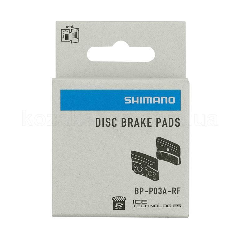 Колодки гальмівні Shimano Disc Brake Pads&nbsp;BP-P03A-RF Resin WITH FIN