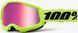 Маска Ride 100% STRATA 2 Goggle Neon Yellow - Mirror Pink Lens, Mirror Lens