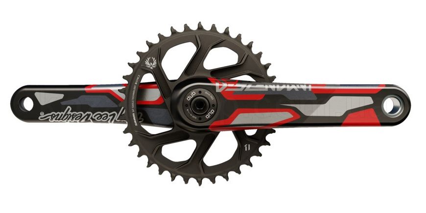 Шатуны TRUVATIV Descendant CoLab Troy Lee Designs Eagle All Downhill DUB83 12s 165 w Direct Mount 36t X-SYNC 2 CNC Chainring Red